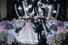 以不规则的轨迹垂悬于空中 一场关于时空交叠的浪漫叙事婚礼图片