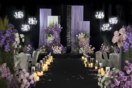 紫色韩式婚礼图片