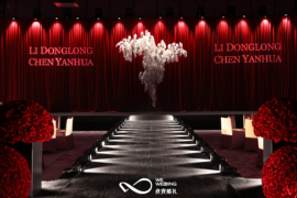 红与白的极简美婚礼图片