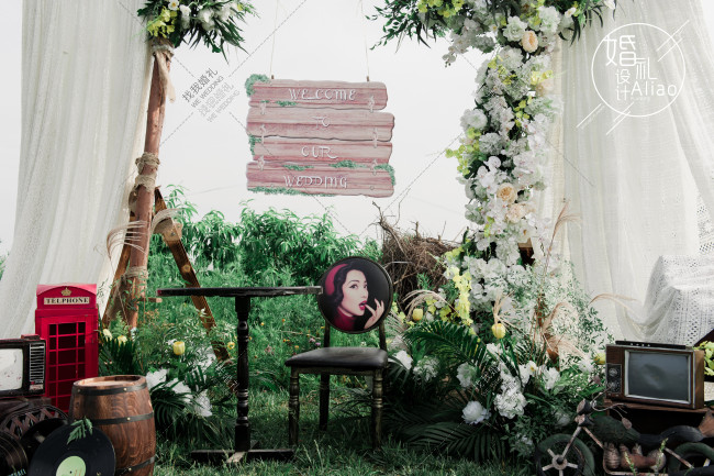 《美式乡村style》-白户外主题婚礼照片