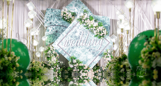 《祖母绿大理石的主题婚礼》-婚礼策划图片