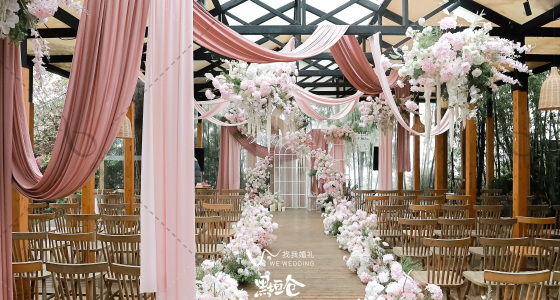 温馨浪漫的粉色婚礼｜陷落温柔-婚礼策划图片