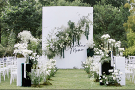 白绿婚礼图片