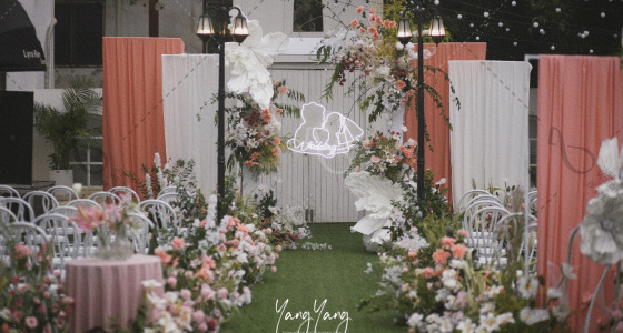 【怦然心动】一场粉色户外婚礼-婚礼策划图片