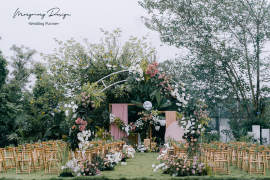 秋日豆沙婚礼图片