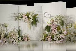 韩式粉白婚礼图片