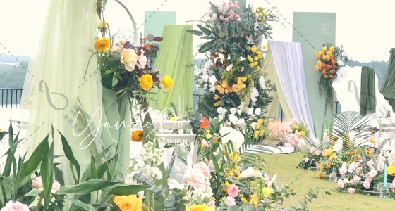 牛油果色绿色系清新婚礼（手机拍摄照片）-婚礼策划图片