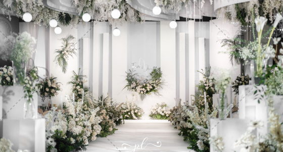 韩式白绿-婚礼策划图片