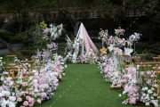 粉色户外婚礼-婚礼摄像图片