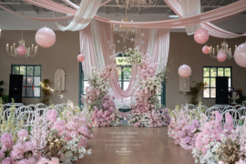 少女心粉红泡泡婚礼图片