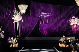紫色丨布艺沉浸晚宴婚礼图片