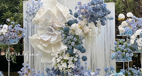 蓝白色—夏日清凉-婚礼策划图片