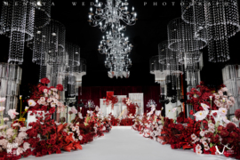 红色水晶婚礼图片