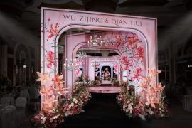 穿过一路繁华似锦婚礼图片