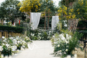 赴一场冬日纯净白绿婚礼之约-婚礼策划图片