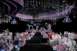 浪漫紫色水晶婚礼婚礼图片