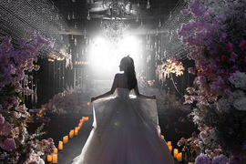 粉白韩式水晶婚礼婚礼图片