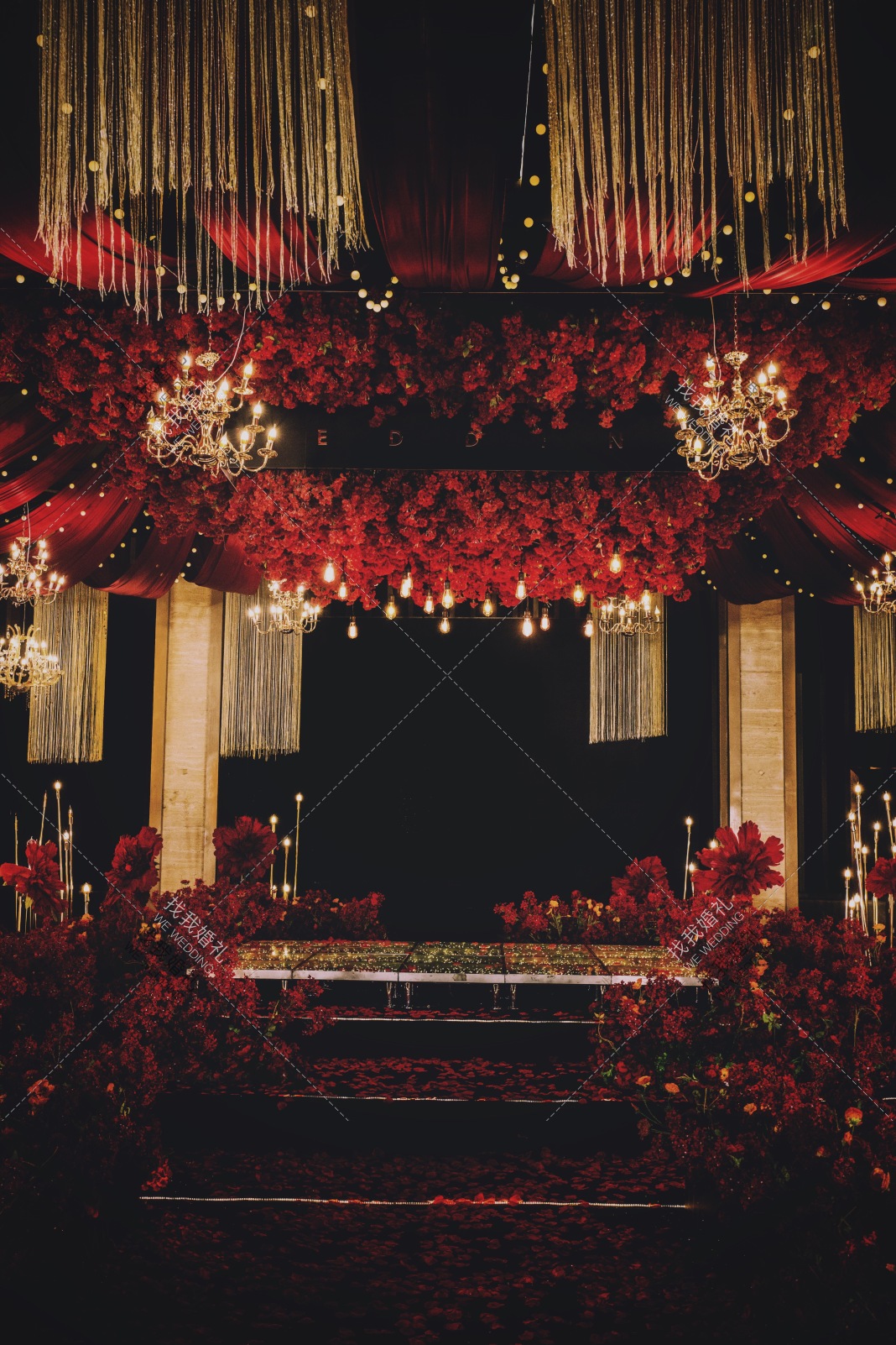 红白婚礼效果图|空间|舞台美术|印象派魔王 - 原创作品 - 站酷 (ZCOOL)