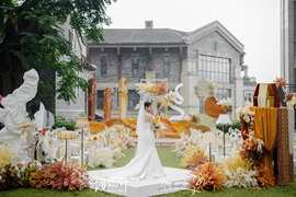 美术生的婚礼｜秋色油画婚礼图片