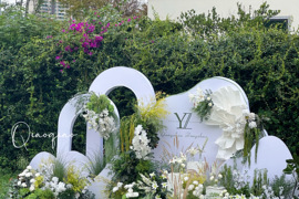 一抹白绿婚礼图片