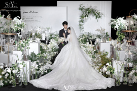 白绿韩式婚礼图片