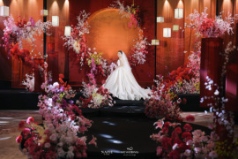 红与圆婚礼图片