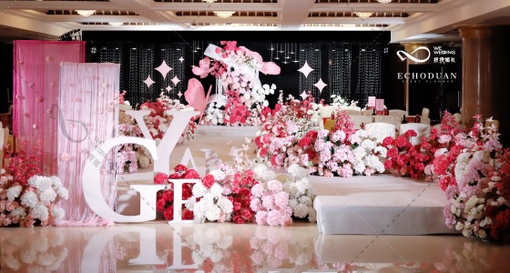 粉色蝴蝶水晶-婚礼策划图片