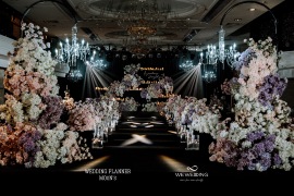 紫色韩式宴会风婚礼图片