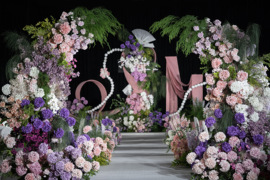 小众粉紫韩式婚礼婚礼图片