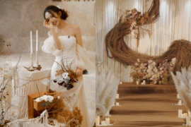 咖色侘寂风婚礼婚礼图片