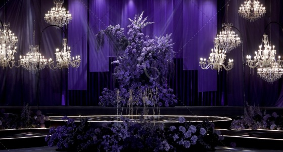 黑与紫的魅力-婚礼策划图片