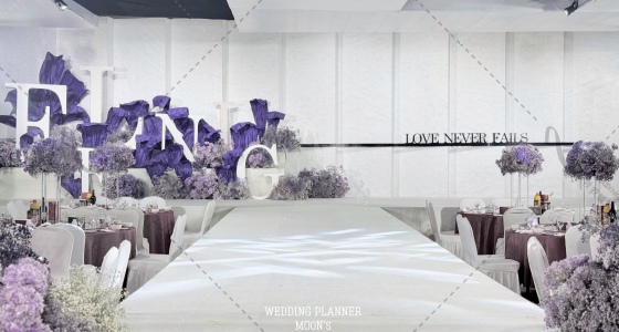 白紫色秀场风-婚礼策划图片