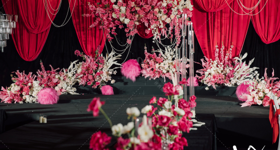 🩷🖤一眼惊艳的玫红色婚礼-婚礼策划图片