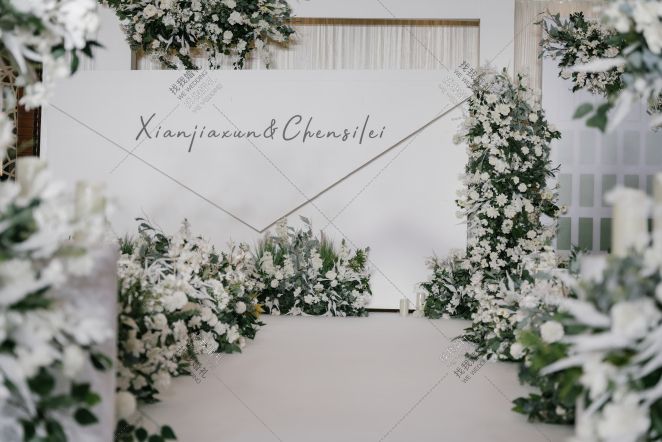 《爱的信封》-绿室内韩式婚礼照片