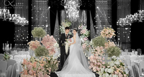柔美甜粉韩式婚礼-婚礼策划图片