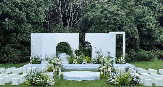 白绿现代风户外婚礼-婚礼策划图片