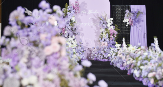 奔赴丁香紫的浪漫 -婚礼策划图片