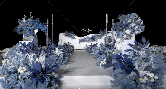 Blue and white-婚礼策划图片