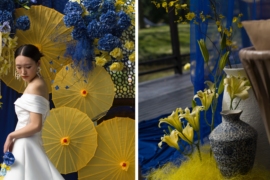 💙💛撞色新中式婚礼婚礼图片