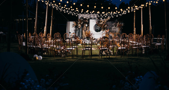 焦糖色户外晚宴-婚礼策划图片