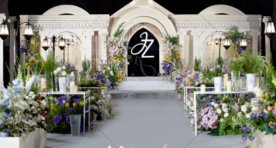 白绿粉紫英伦风｜伦敦街头-婚礼策划图片