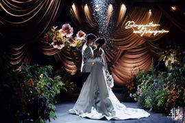 褶皱里的复古温柔史诗婚礼图片