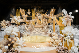 黑色鎏金婚礼图片