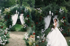 复古圣诞风户外婚礼婚礼图片