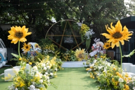 向日葵女孩婚礼图片