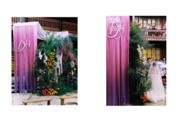 雨中小院婚礼婚礼图片