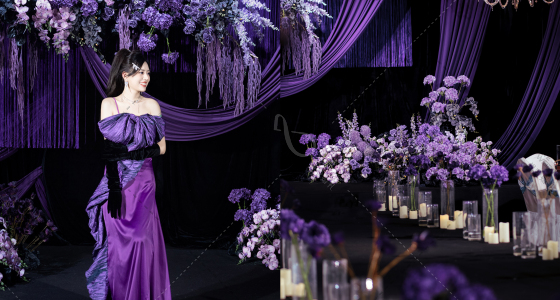 复古黑紫调-婚礼策划图片