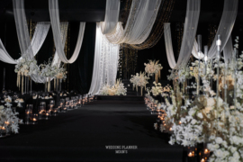 香槟金宴会风婚礼图片