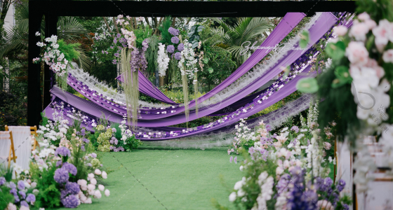 绿粉紫色小众婚礼｜绝绝紫-婚礼策划图片