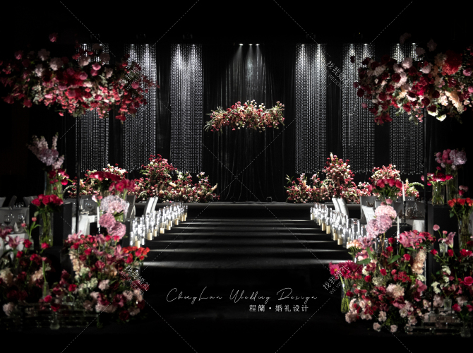 玫红色纯韩式-婚礼策划图片